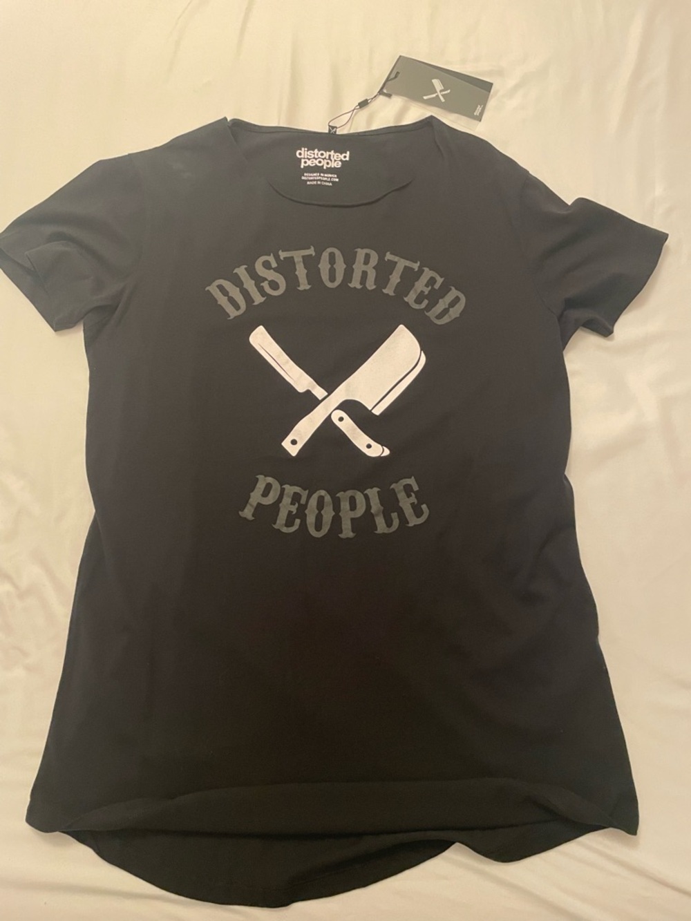 New Distorted People Men’s Black Short Sleeve Graphic Tee